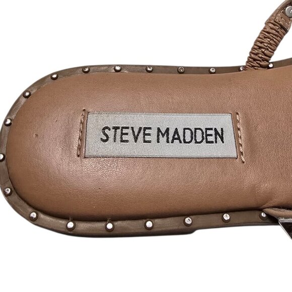 Steve Madden Lodell Tri-Band Studded Sandals Sz 6 - Picture 8 of 8